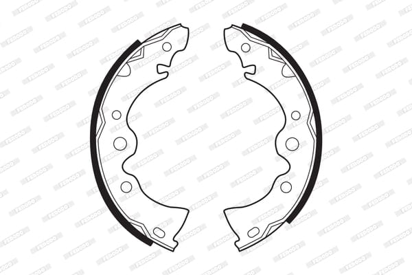 Brake Shoes Fsb222 Nissan Almera 1.6 4 Door Qg16 2001- FERODO