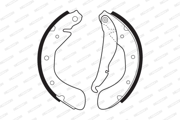 Brake Shoes Opel CoRear Solida 130I,140I,160 1996 2007 Front Solidb334 Ferodo
