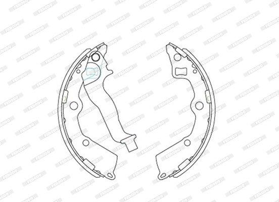 Brake Shoes Fsb4025Sa Kia Picanto 1.1 G4Hg 2004-2011 FERODO