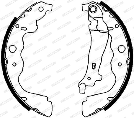 Brake Shoes Nissan Np200 1.5Dci,1.6 Ldv,Renault Captur 0.9Tce,1.2Tce,Logan,Sandero Front Solidb4031 Ferodo