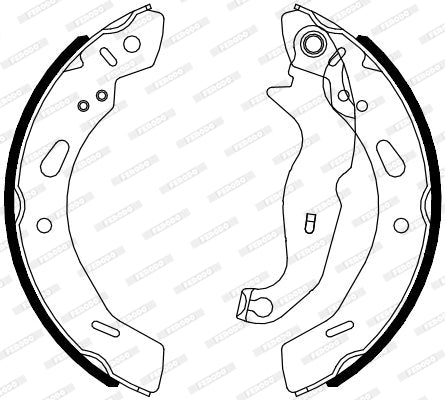 Brake Shoes Fsb4080 Ford Fietsa 3 Fiesta 4 Mazda 2 2007- FERODO