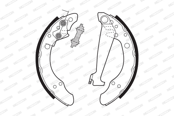 Brake Shoes Vw Golf 3,Jetta 3,Passat,Polo,Polo Classic,Playa,Vivo Front Solidb408 Ferodo