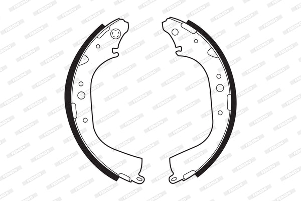 Brake Shoes Nissan Hardbody 2.0I 4X4,Toyota Hilux 2.7,3.0D (5L) Quantum Front Solidb411 Ferodo