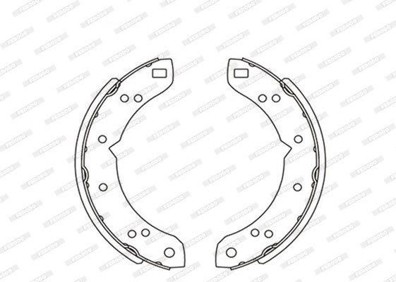 Brake Shoes Fsb4233 Ford Escort 1100 Kent Nissan 120Y 140Y 1400 L