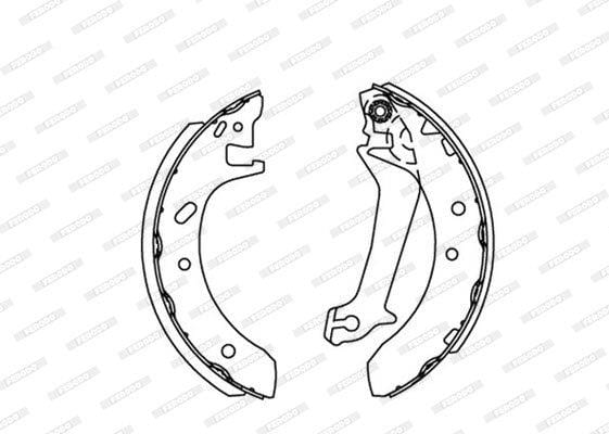 Brake Shoes Fsb4234 Ford Bantam 1.3I 1.4I 1.6I 1.8D Rocam Rtp Dur