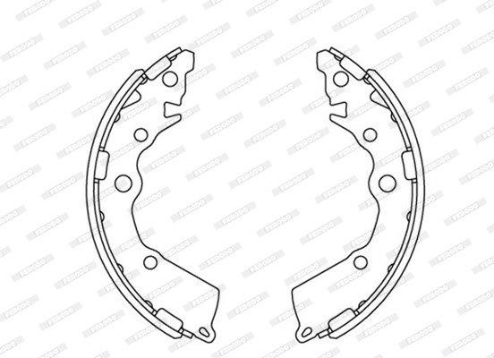 Brake Shoes Fsb4241 Kia Picanto 2 1.0 1.2 2011- FERODO