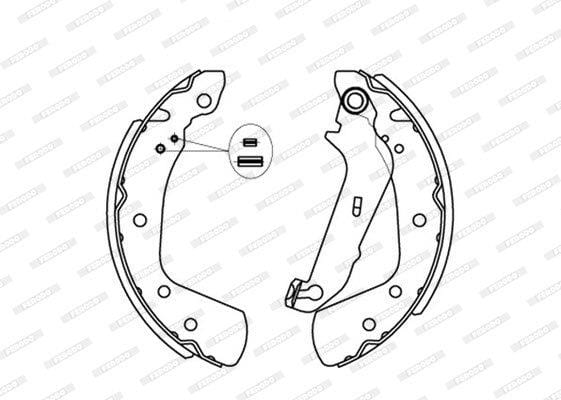 Brake Shoes Fsb4243 Ford Fiesta 4 1.0 1.4 1.5Tdci Figo FERODO