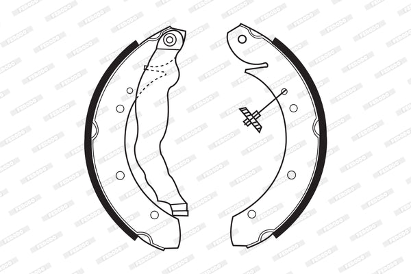 Brake Shoes Bmw 316I E36,Renault Megane (99 03) Toyota Camry Front Solidb447 Ferodo