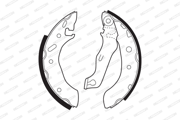 Brake Shoes Ford Escort 1400,1600,1800 Fiesta 1,2 Mazda Soho Front Solidb543 Ferodo