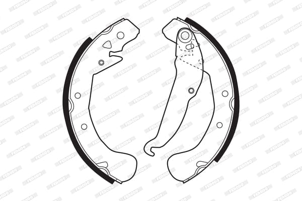 Brake Shoes Chev CoRear Solida 1.4I Ldv,1.7Dti,Utility, Opel Astra 1.6,1.8 Opel CoRear Solida 1.4I,Combo Front Solidb545 Ferodo