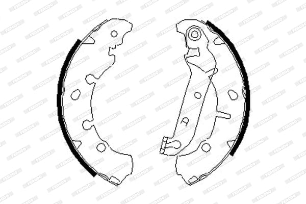 Brake Shoes Ford Fiesta 2 1.4I,1.6Tdci,Mazda 2 1.3,1.5 Front Solidb635 Ferodo