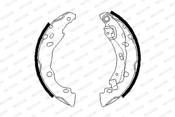 I-Brake Shoes Renault Clio 4 0.9Tce 1.2 Sandero 1.2,1.4,1.6 Front Solidb642 Ferodo