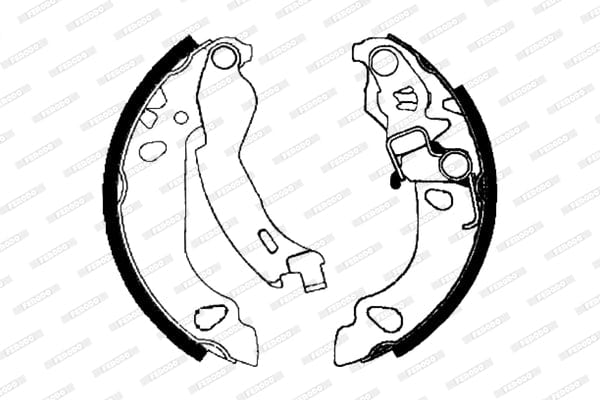 Brake Shoes Fiat Panda 1.2 4X2,4X4, Punto,Siena, Ford Fiesta 1,Ikon,Ford Ka,Street Ka Front Solidb655 Ferodo