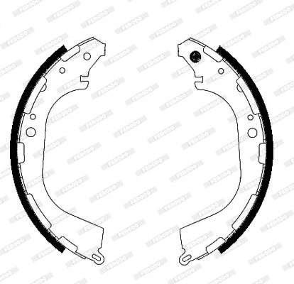 Brake Shoes Nissan Np300 2.I W HoRear Solide,Hi Rider,2.5Tdi (2009 ) Front Solidb683 Ferodo