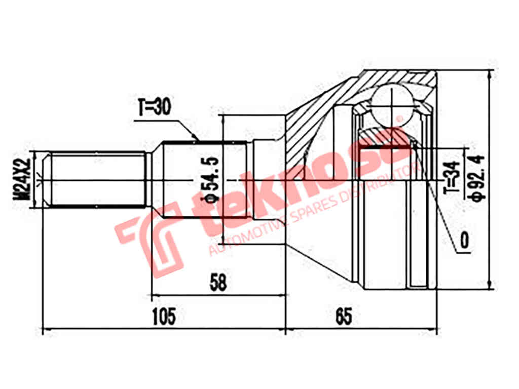 Gm3006 Outer Cv Joint Chevrolet Captiva 2.0D 2.4 3.2 V6 2006-