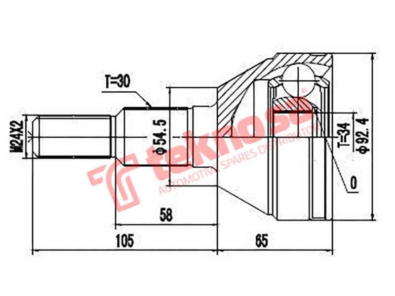 Gm3006 Outer Cv Joint Chevrolet Captiva 2.0D 2.4 3.2 V6 2006-