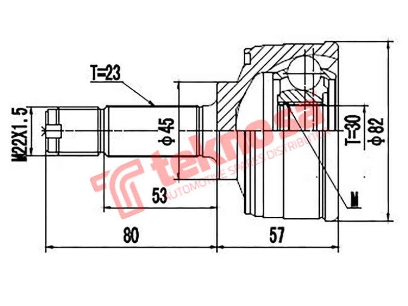 Ho5922 Outer Cv Joint Honda Ballade 1300 Prelude 2.0I En4 B20A7 1