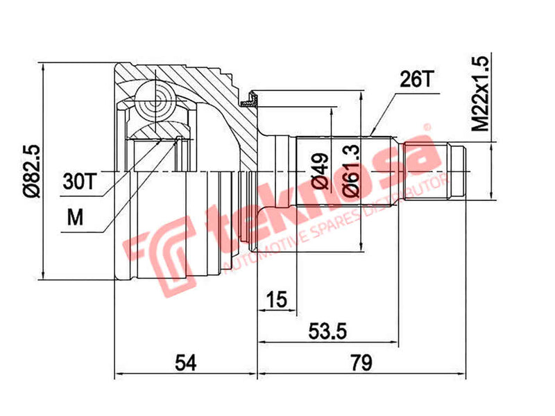 Ho5926 Outer Cv Joint Honda 150 Sohc D15B3 1989-1996