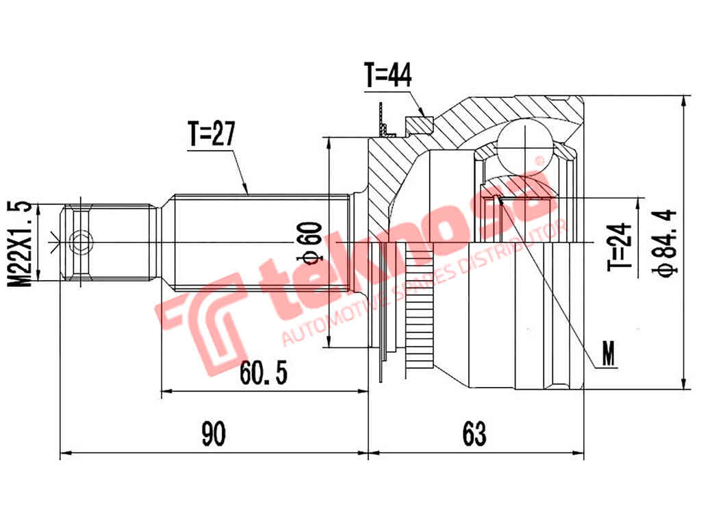 Hy7010A Outer Cv Joint Kia Cerato Mk1 2.0Crdi D4Ea 2004-2009