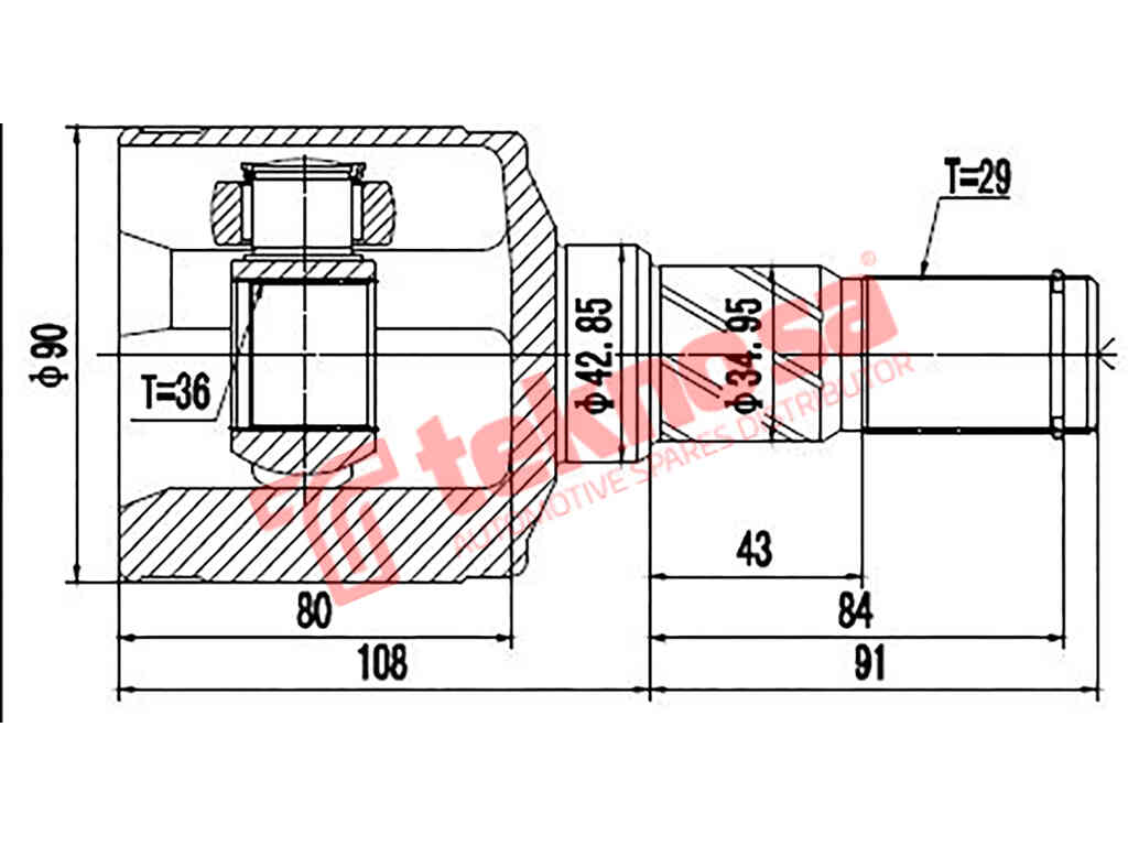 Inner Cv Joint Jeep Grand Cherokee. Front (Only Some Models)(2005-)(Lhs)