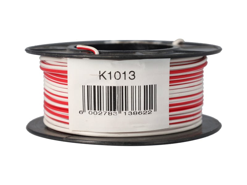 Elektriese Kabel 1.00mm Wit/Rooi (30M)