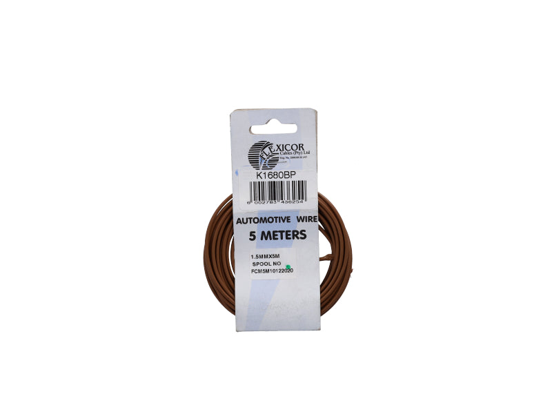 Electric Cable 1.50mm Brown (5M)