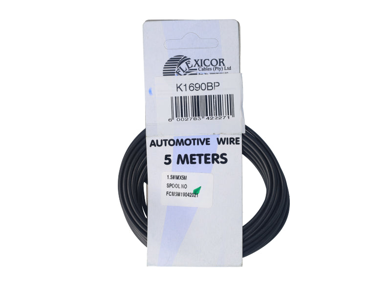 Electric Cable 1.50mm Black (5M)