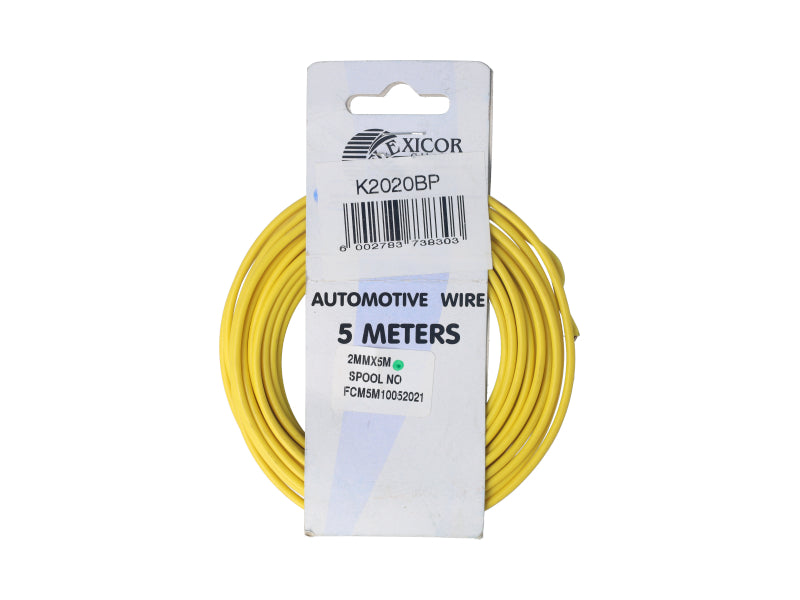 Electric Cable 2.00mm Yellow (5M)