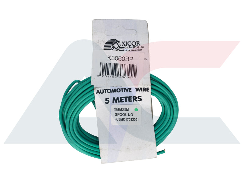 Electric Cable 3.00mm Green (5M)