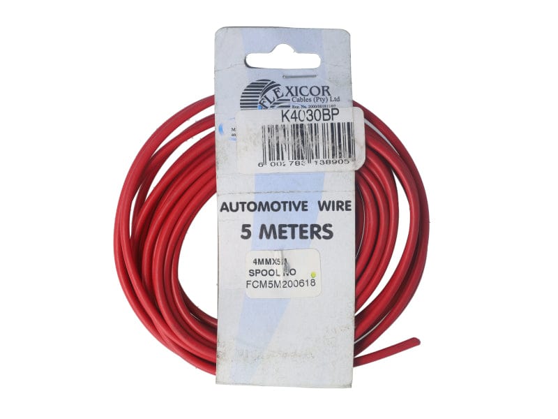 Elektriese Kabel 4.00mm Rooi (5M)
