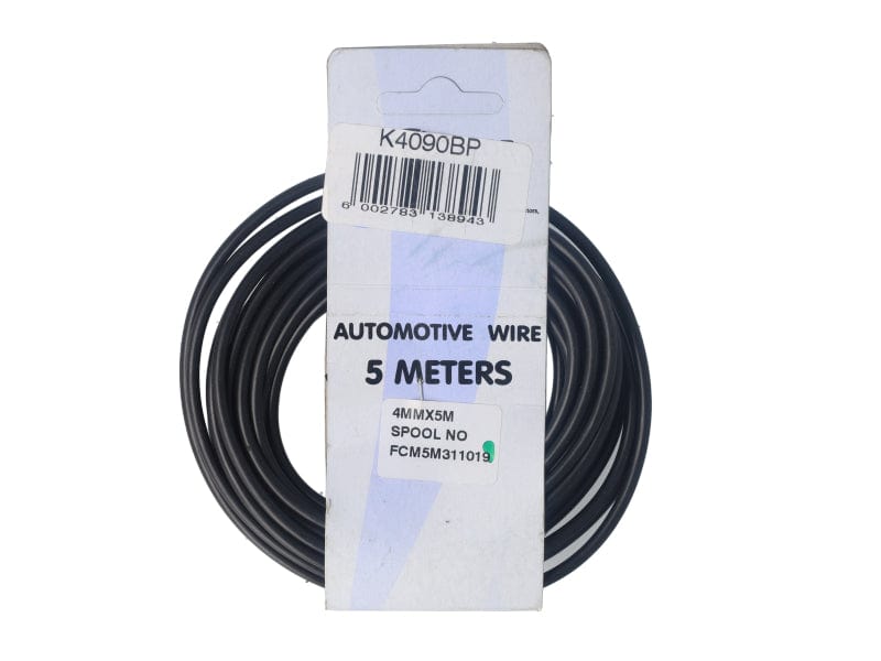 Elektriese Kabel 4.00mm Swart (5M)
