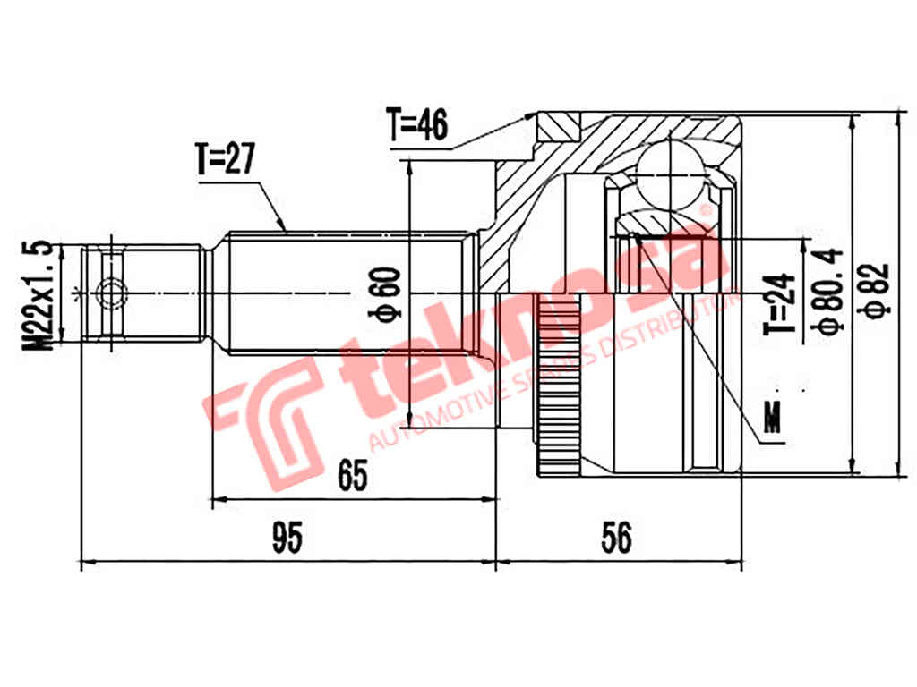 Ka3008A Outer Cv Joint Hyundai I30 1.6 1.8 2.0 G4Fc G4Fg G4Nb G4G