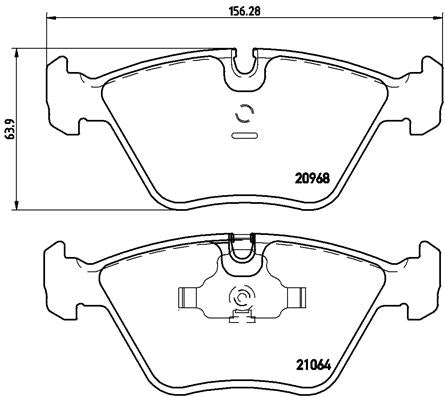 Brembo Brake Pads Front Bmw 5/7Series ( Set Lh&Rh) (P06012)