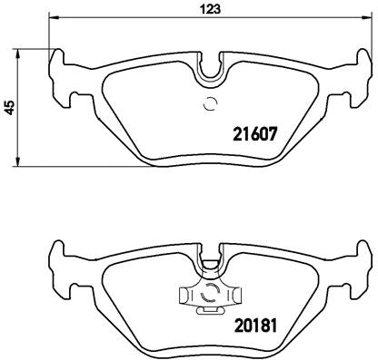 Brembo Brake Pads Rear Bmw E36/E32 ( Set Lh&Rh) (P06013)