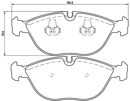 Brembo Brake Pads Front Audi Tt/Bmw 7 E38 ( Set Lh&Rh) (P06019)