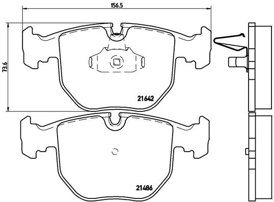 Brembo Brake Pads Front Bmw X5/E38/E3 ( Set Lh&Rh) (P06021)