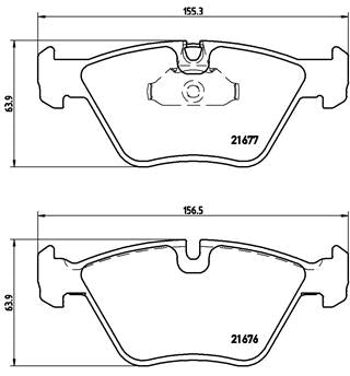 Brembo Brake Pads Front Bmw 5 Series ( Set Lh&Rh) (P06022)