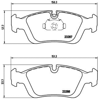 Brembo Brake Pads Front Bmw 3 E46 ( Set Lh&Rh) (P06024)