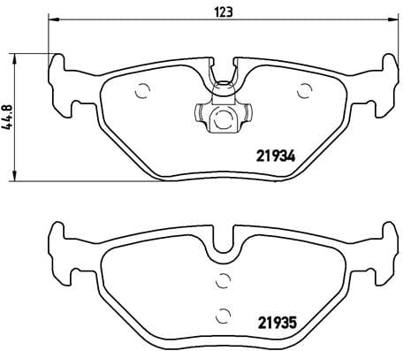 Brembo Brake Pads Rear Bmw 3 E46/ Z3/Z4 ( Set Lh&Rh) (P06025)