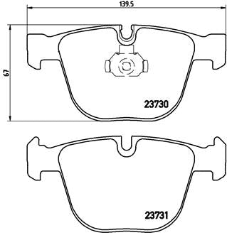 Brembo Brake Pads Rear Bmw 5 E60 ( Set Lh&Rh) (P06026)