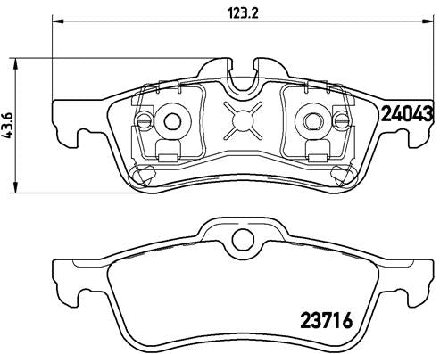 Brembo Brake Pads Rear Mini Cooper '01 ( Set Lh&Rh) (P06032)