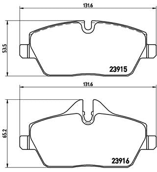 Brembo Brake Pads Front Bmw 1 Series ( Set Lh&Rh) (P06034)