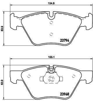 Brembo Brake Pads Front Bmw 3 E90 ( Set Lh&Rh) (P06036)