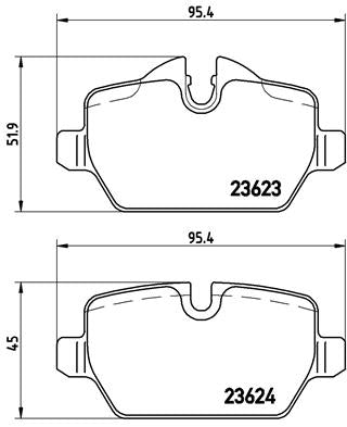 Brembo Brake Pads  Bmw 1 Series ( Set Lh&Rh) (P06037)