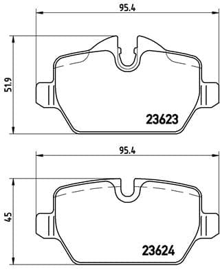 I-Brembo Brake Pads Bmw 1 Series ( Set Lh&amp;Rh) (P06037)