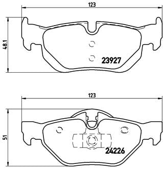 Brembo Brake Pads Rear Bmw 1 Series ( Set Lh&Rh) (P06038)