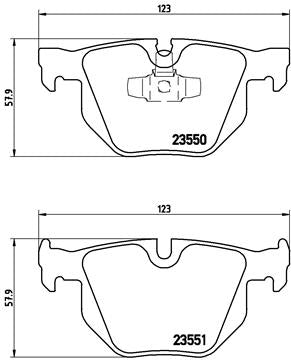 Brembo Brake Pads Rear Bmw 3 Series ( Set Lh&Rh) (P06039)