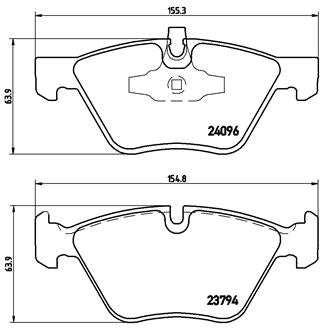 Brembo Brake Pads Front Bmw 3 Series ( Set Lh&Rh) (P06040)