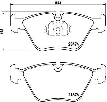 Brembo Brake Pads Front Bmw E36/E46/Z3/Z4 ( Set Lh&Rh) (P06042)