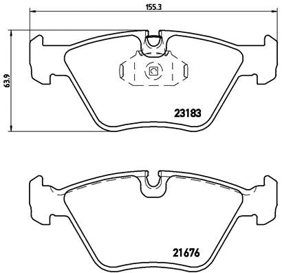 Brembo Brake Pads Front Bmw X3/ Z4 ( Set Lh&Rh) (P06043)